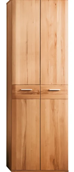 Garderobenschrank VEDURA 65 x 197 x 38 cm Teilmassiv braun
