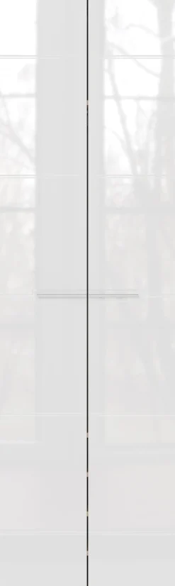 Garderobenschrank LEVI 60 x 198 cm weiß Hochglanz/braun