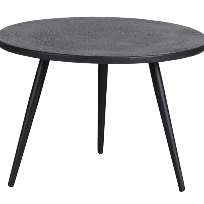 Garten Beistelltisch SUZE 2-teilig schwarz