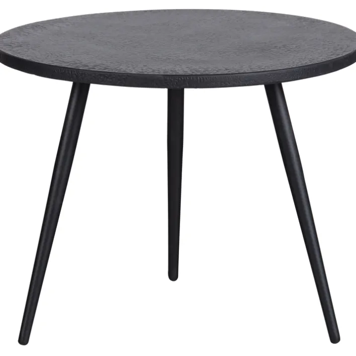 Garten Beistelltisch SUZE 2-teilig schwarz