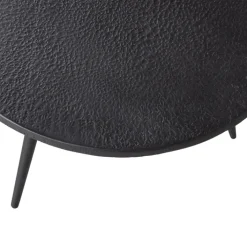 Garten Beistelltisch SUZE 2-teilig schwarz