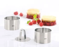 GEFU Dessert-u. Vorspeisenringe 3-teiliges Set silberfarbig