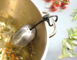 GEFU Gewürz-Sieb GUSTO schwarz/silberfarbig