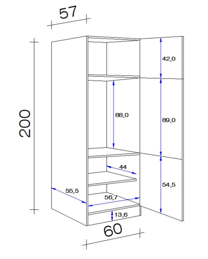 Geräteumbauschrank Wito Weiß