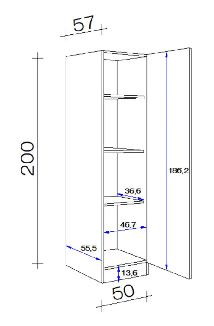 Geschirrschrank Avila Weiß/Braun