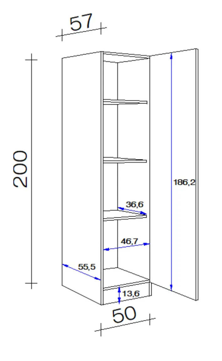 Geschirrschrank RALPH San Remo Eiche /grau