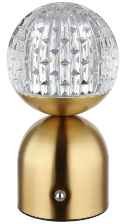 GLOBO Akku LED Tischlampe JULSY messingfarbig /klar