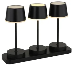 GLOBO Akku LED Tischleuchte DAWSON, Kunststoff/Metall, 30 x 21,6 x 8,5 cm Schwarz