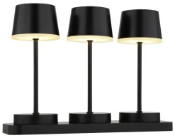 GLOBO Akku LED Tischleuchte DAWSON, Kunststoff/Metall, 30 x 21,6 x 8,5 cm Schwarz