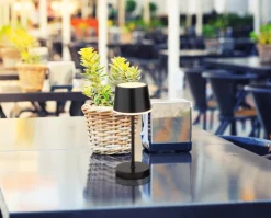 GLOBO Akku LED Tischleuchte DAWSON, Kunststoff/Metall, 30 x 21,6 x 8,5 cm Schwarz