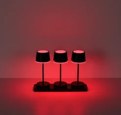 GLOBO Akku LED Tischleuchte DAWSON, Kunststoff/Metall, 30 x 21,6 x 8,5 cm Schwarz