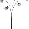 GLOBO Bogenlampe SEYMOUR 5-flg schwarz