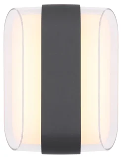 GLOBO LED Außenwandleuchte PLIXON oval anthrazit