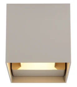 GLOBO LED Außenwandleuchte VERONIKA 10x10 cm sandfarbig