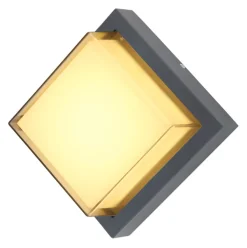 GLOBO LED Außenwandleuchte JALLA II 16x16 cm anthrazit