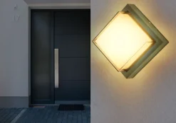 GLOBO LED Außenwandleuchte JALLA II 16x16 cm anthrazit