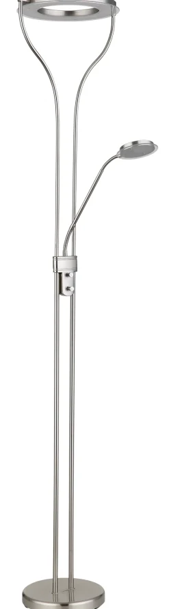 GLOBO LED Deckenfluter EBRO 2-flg nickelfarbig