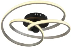 GLOBO LED Deckenlampe GLYXAR 50 cm nickelfarbig