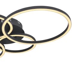 GLOBO LED Deckenlampe KENDY 65,5 x 40,6 cm schwarz
