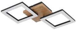 GLOBO LED Deckenlampe KERRY 46 x 22 cm Holzoptik