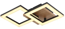 GLOBO LED Deckenlampe KERRY 46 x 22 cm Holzoptik