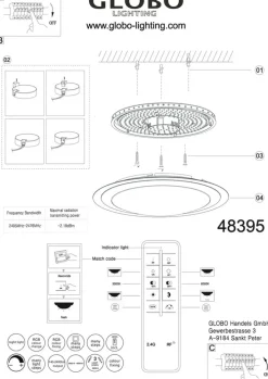GLOBO LED Deckenlampe NICOLE II 40 cm mit Farbwechsel und Fernbedienung