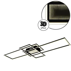 GLOBO LED Deckenlampe SAUNDERS 110,8x42 cm schwarz