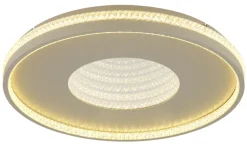 GLOBO LED Deckenlampe SHIRLEY 50 cm sandfarbig