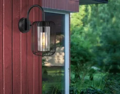 GLOBO LED Retrofit Außenwandleuchte NINA schwarz