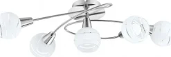 GLOBO LED Retrofit Deckenlampe ELLIOTT 5 flg nickelfarbig