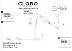 GLOBO LED Retrofit Tischlampe ELLIOTT 34 cm nickelfarbig