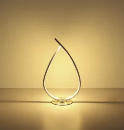 GLOBO LED Tischlampe PASCAL 37 cm silberfarbig