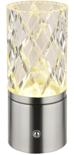 GLOBO LED Tischleuchte LUNKI nickelfarbig