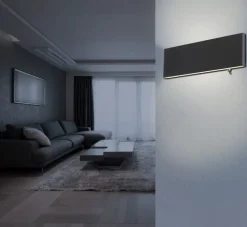 GLOBO LED Wandleuchte SIEGFRIED 22 cm graphit