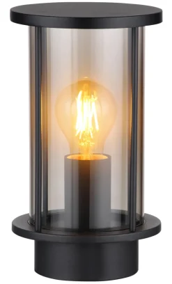 GLOBO Retrofit Außenwandleuchte GRACEY schwarz /rauchfarbig