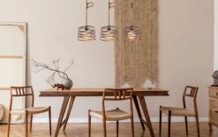 GLOBO Retrofit Balkenpendel MARCO 115 cm rostfarbig