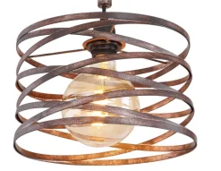 GLOBO Retrofit Balkenpendel MARCO 115 cm rostfarbig