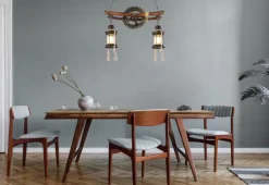 GLOBO Retrofit Balkenpendel ABELLA 2-flg antik