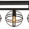 GLOBO Retrofit Deckenlampe TAMARA 70 cm schwarz
