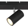 GLOBO Retrofit Deckenlampe mit 3 Spots ROBBY 41 cm schwarz