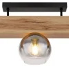 GLOBO Retrofit Deckenlampe MOITAS 65 cm Holz /grau