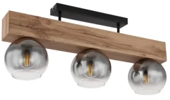 GLOBO Retrofit Deckenlampe MOITAS 65 cm Holz /grau