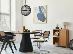 GLOBO Retrofit Pendelleuchte HERMI II 50 cm schwarz