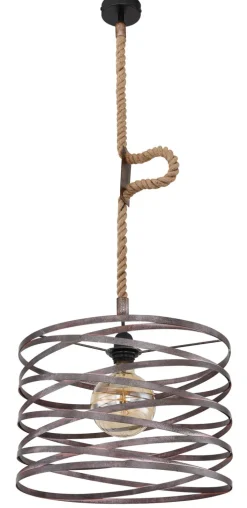 GLOBO Retrofit Pendelleuchte JEDD 21 cm schwarz