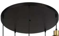 GLOBO Retrofit Pendelleuchte POTTER 65 cm schwarz /messingfarbig