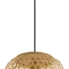 GLOBO Retrofit Pendelleuchte MIRENA 23 cm Bambus