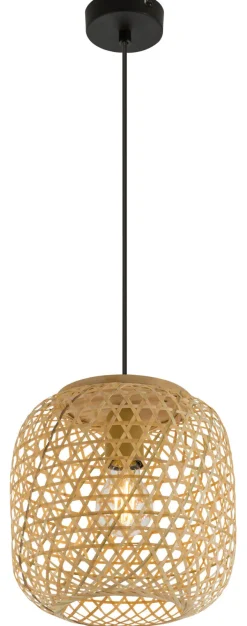 GLOBO Retrofit Pendelleuchte MIRENA 23 cm Bambus