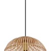 GLOBO Retrofit Pendelleuchte HILDEGARD 30 cm Bambus