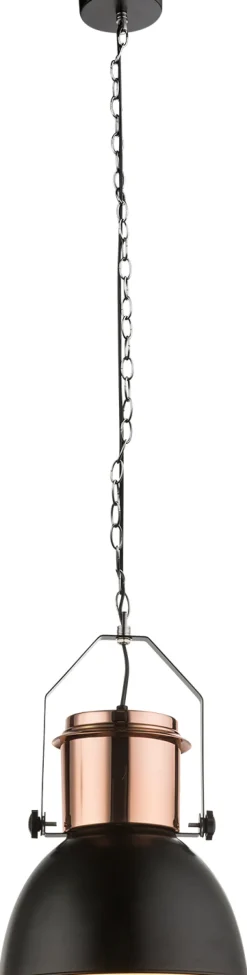 GLOBO Retrofit Pendelleuchte KUTUM 26 cm kupferfarbig