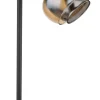 GLOBO Retrofit Tischlampe TOKKI schwarz /rauch und amber